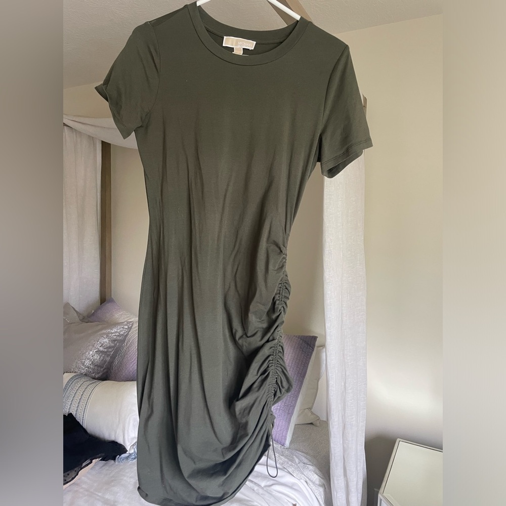 Michael Kors - cinch army green dress